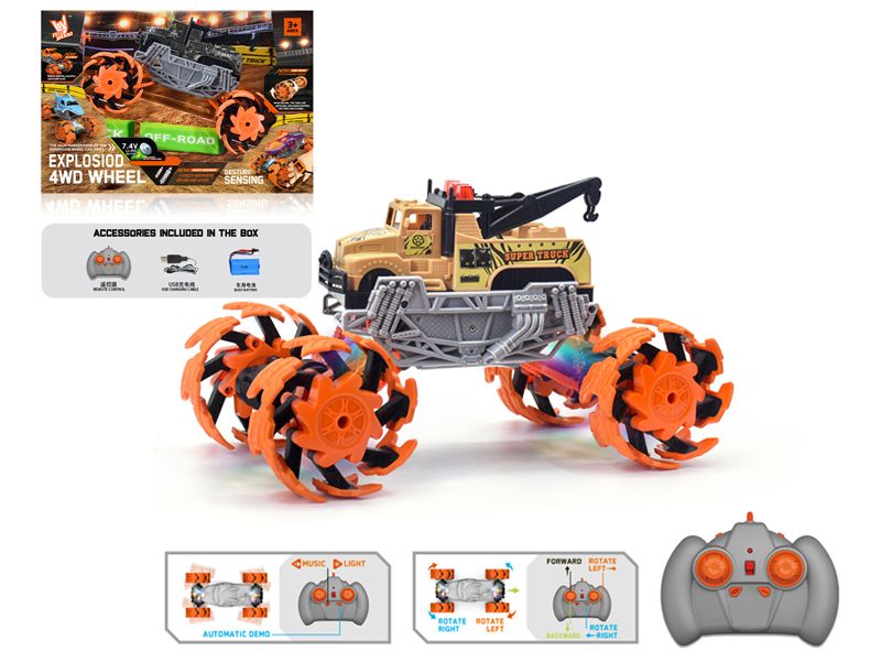 1:16 R/C Wind Fire Wheel Explosion Wheel Military Rescue Crane