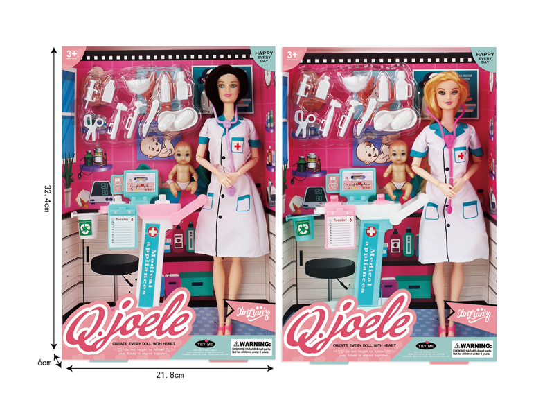 11.5 Inch Joint Dentist Doll Set