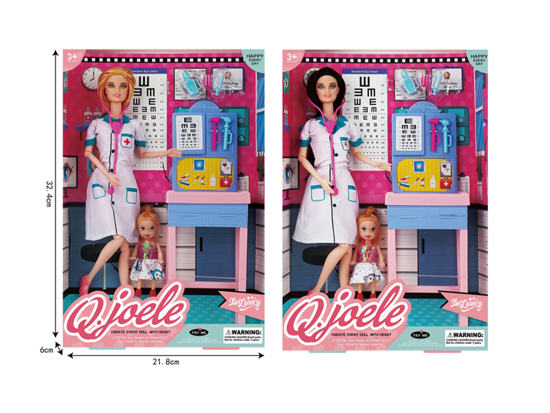 11.5 Inch Joint Ophthalmologist Doll Set