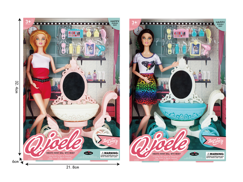 11.5 Inch Joint Doll Dressing Table Set