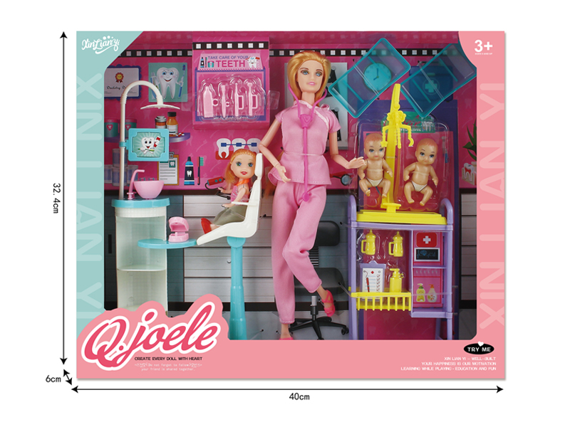 11.5 Inch Joint Doll Nurse Set