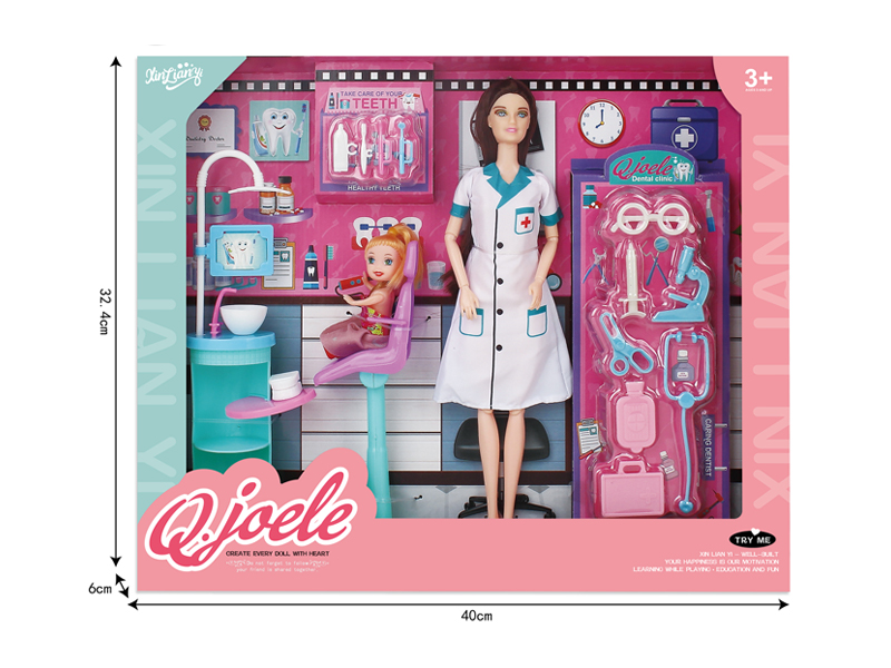 11.5 Inch Joint Doll Dental Set
