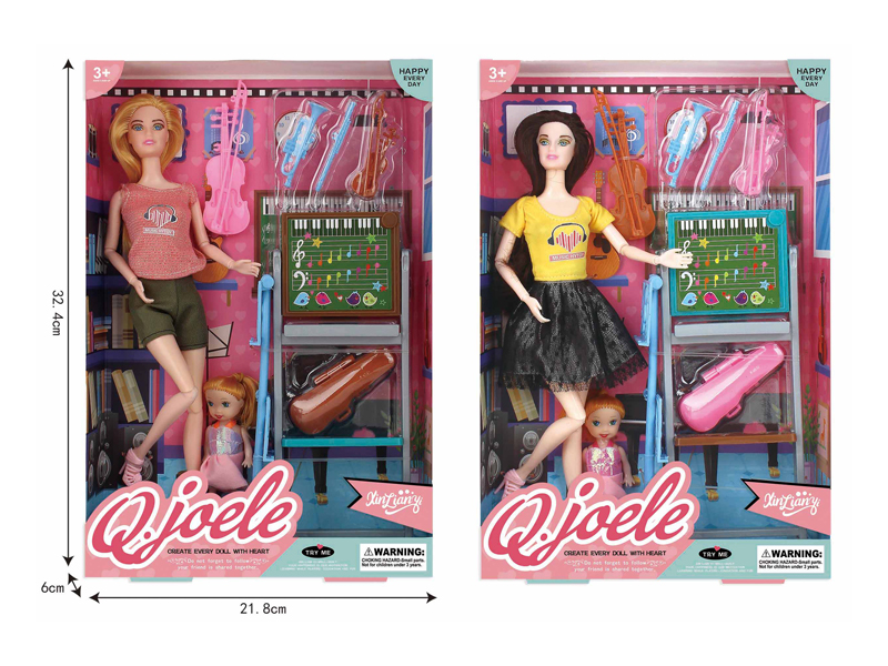 11.5 Inch Joint Doll Music Classroom Set
