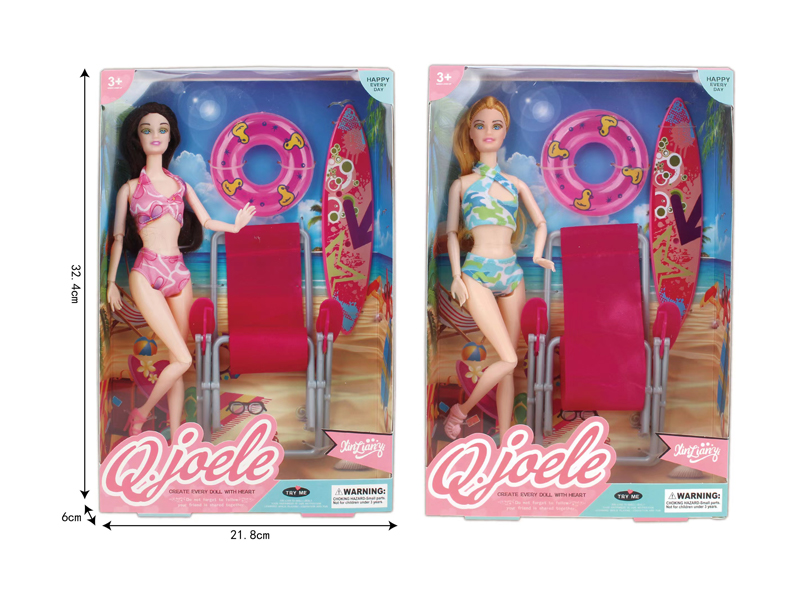 11.5 Inch Joint Doll Swimwear Beach Set