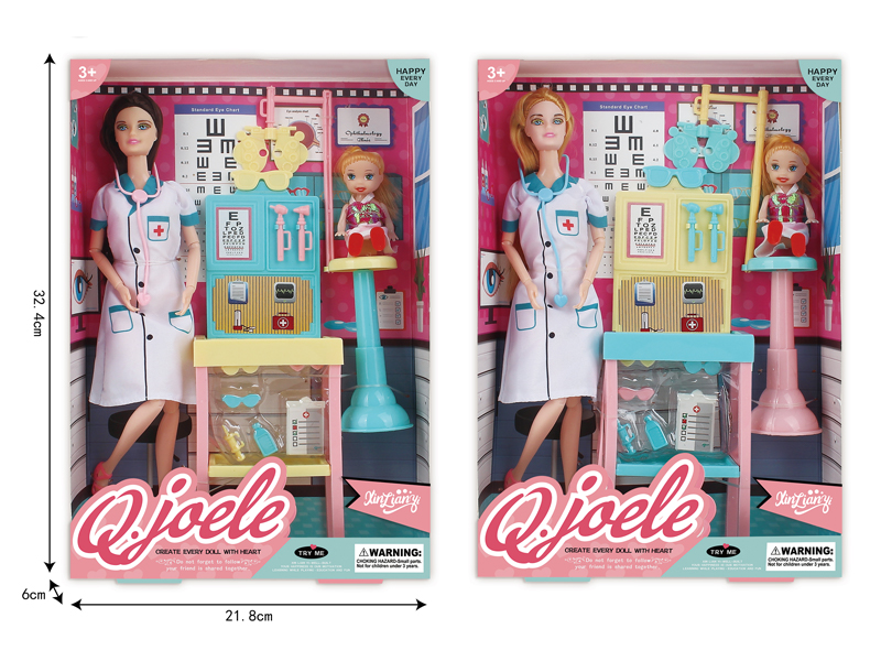 11.5 Inch Joint Doll Ophthalmologist Set