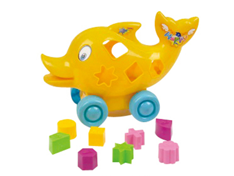 Friction Building Blocks Dolphin Car 8pcs
