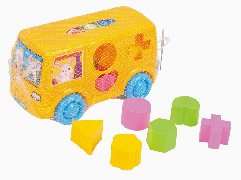 Friction Building Block Bus 6pcs