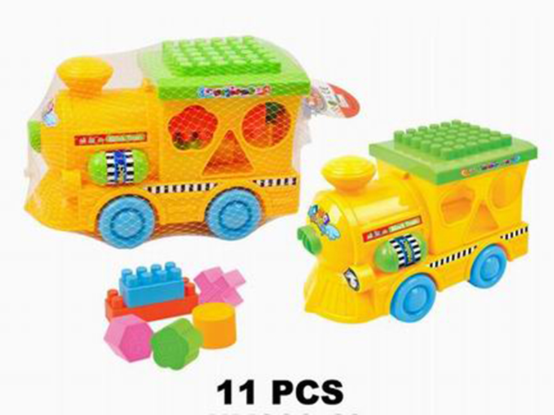 Friction Building Block Train 11pcs
