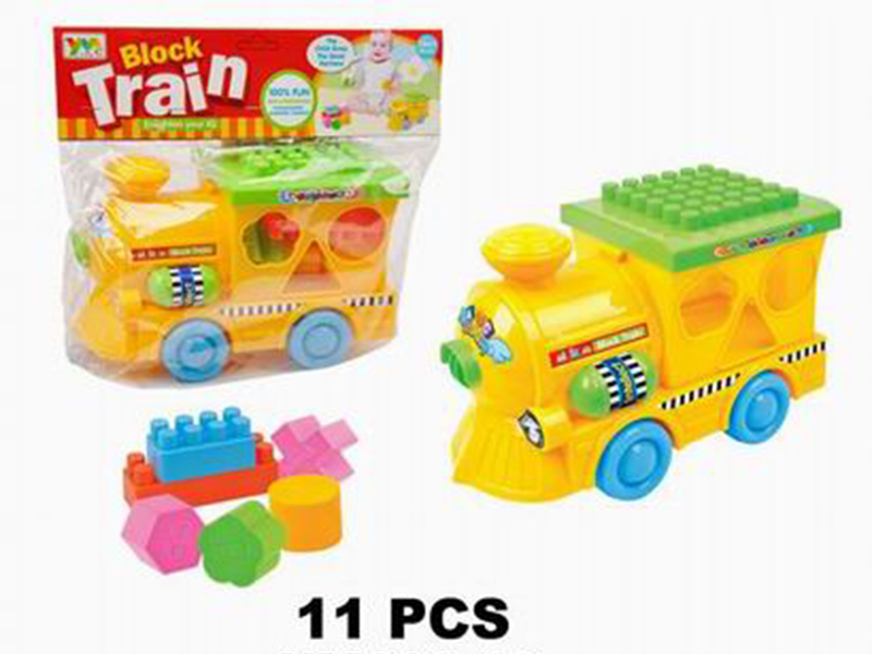 Friction Building Block Train 11pcs