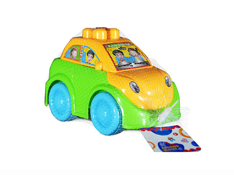 Cartoon Building Block Car 10pcs