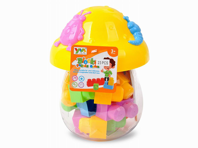 Mushrooms Shaoe Can Packing Building Blocks 23pcs