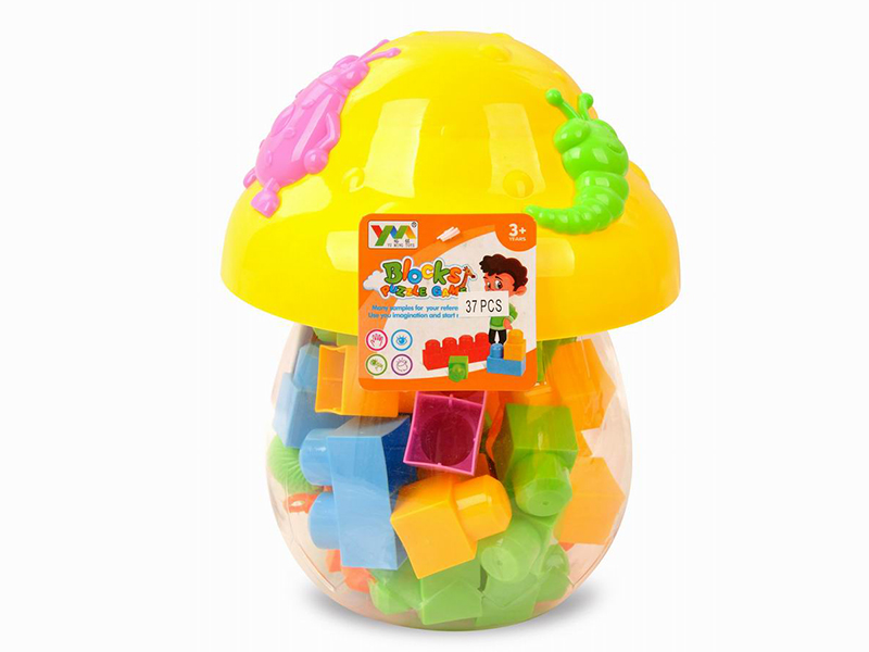 Mushrooms Shaoe Can Packing Building Blocks 37pcs