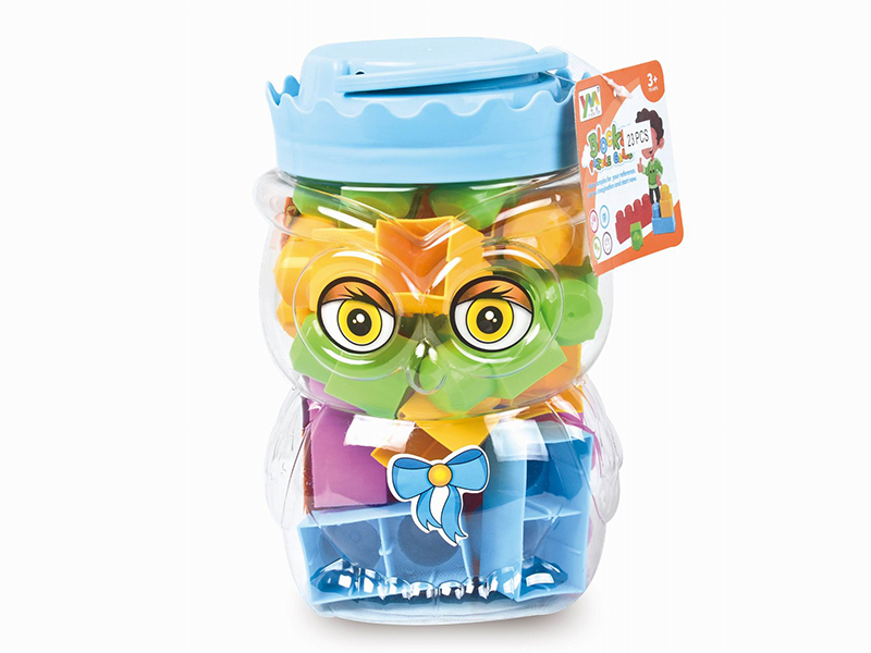 Owl Shape Can Packing Building Blocks 23pcs