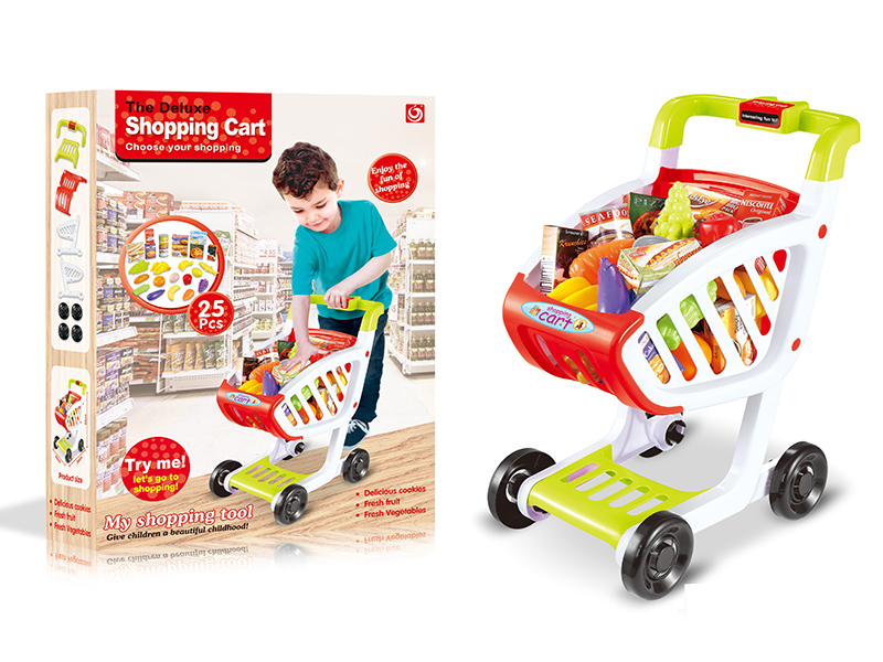 Boy's Supermarket Shopping Cart Set
