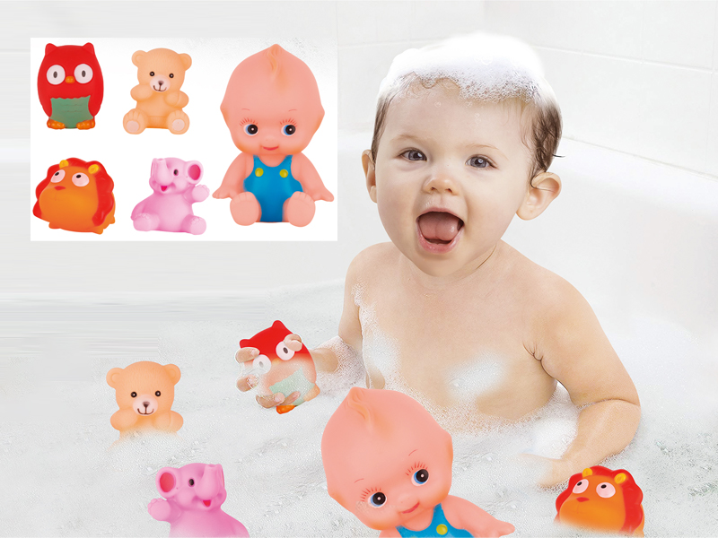 Vinyl Animal With Doll