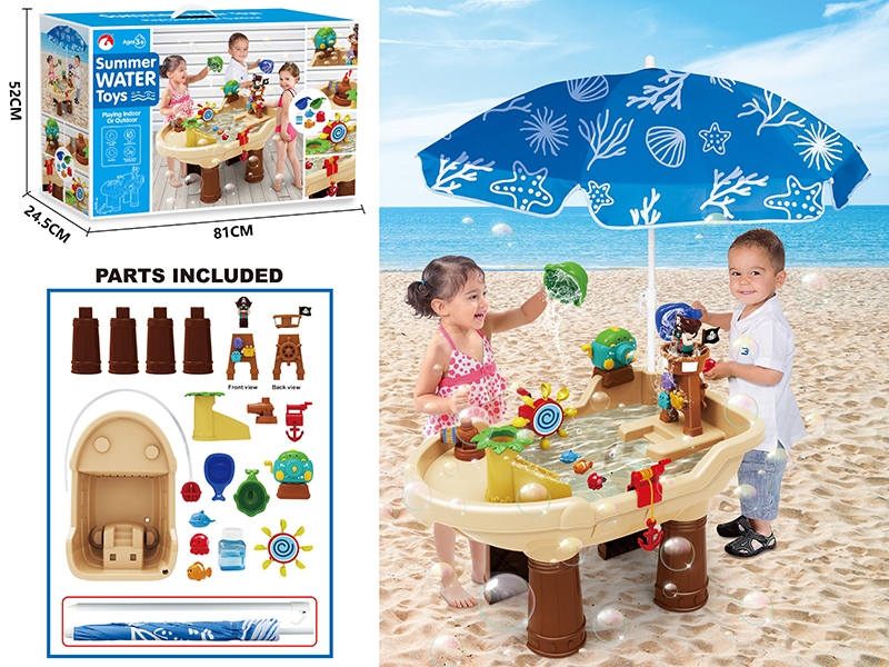Pirate Boat Summer Water Toy With Umbrella