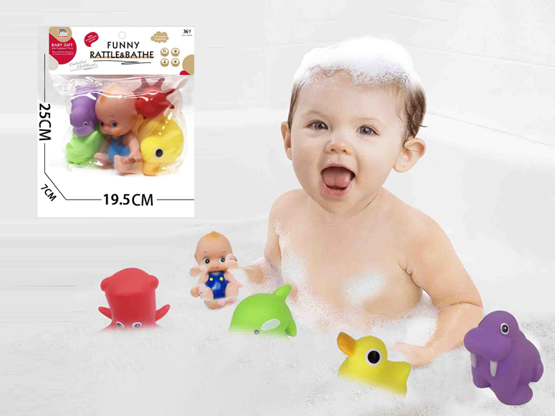 Vinyl Animal Toy With Doll