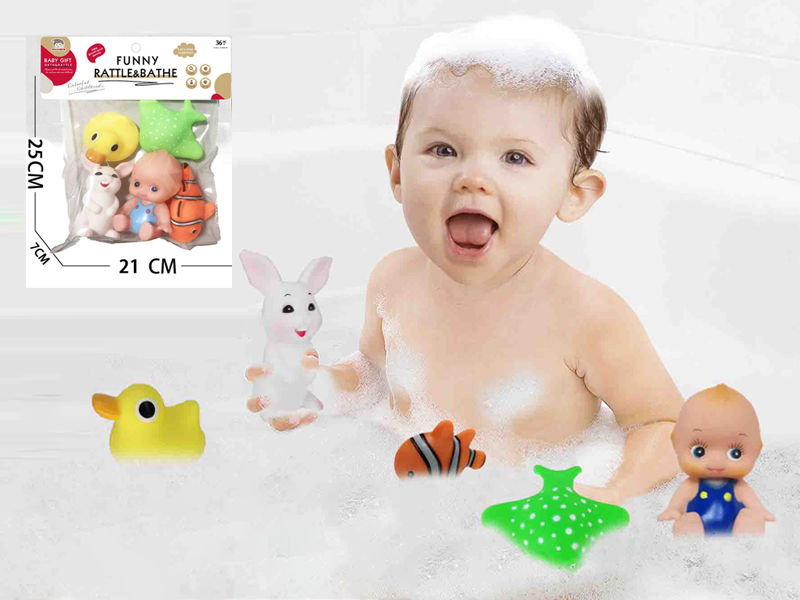 Vinyl Animal Toy With Doll