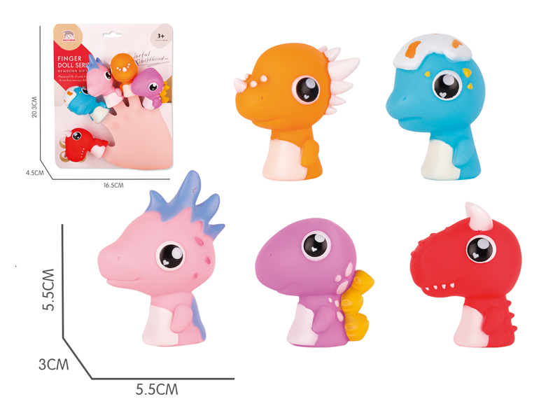 Dinosaur Head Hand Finger Set