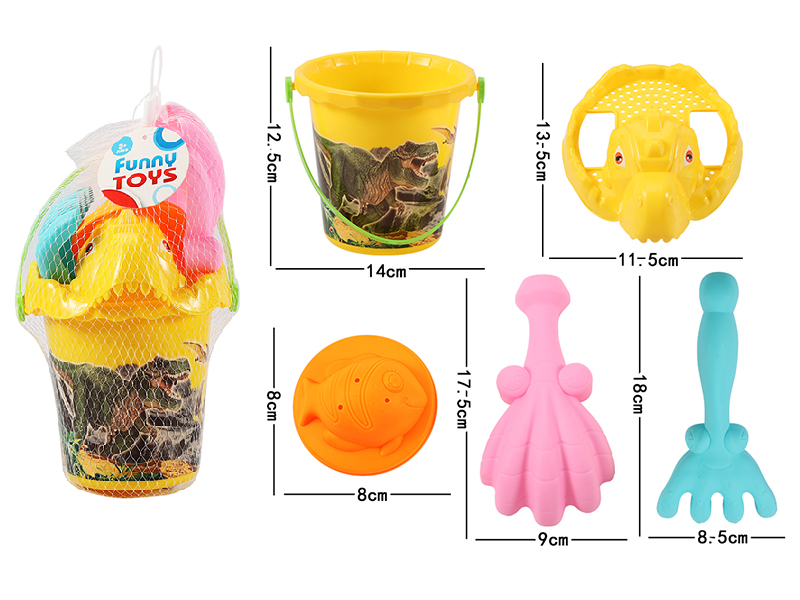 Dinosaur Sand Bucket Set 5pcs
