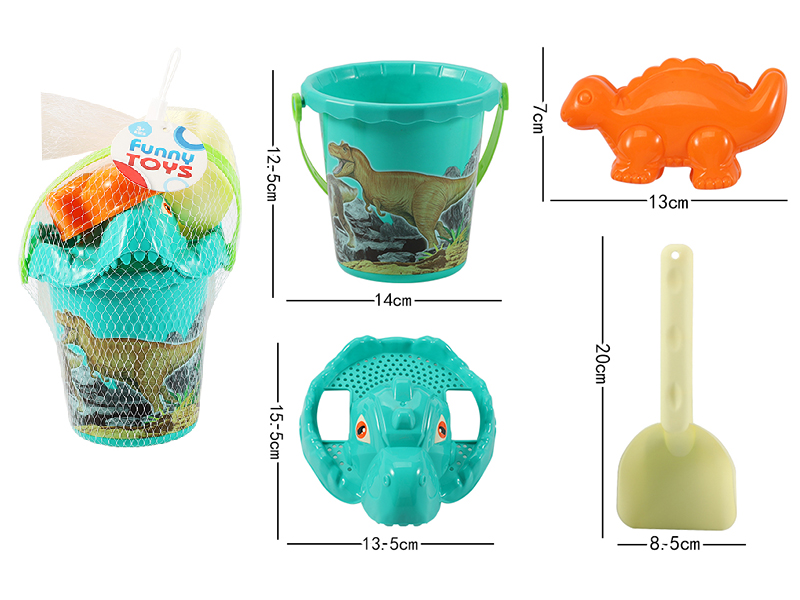 Dinosaur Sand Bucket Set 4pcs