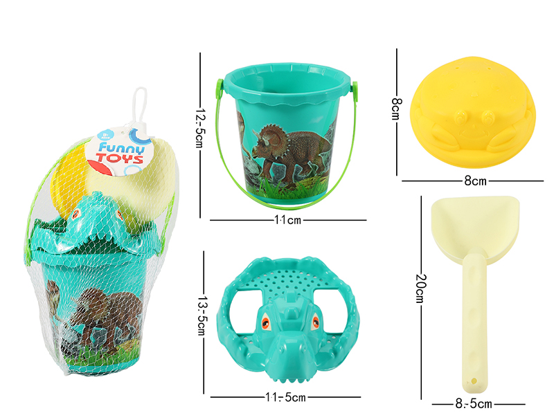 Dinosaur Sand Bucket Set 4pcs