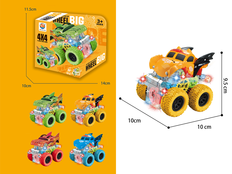 Dual Friction Stunt Tooth Wheel Dragon Batcart With Light