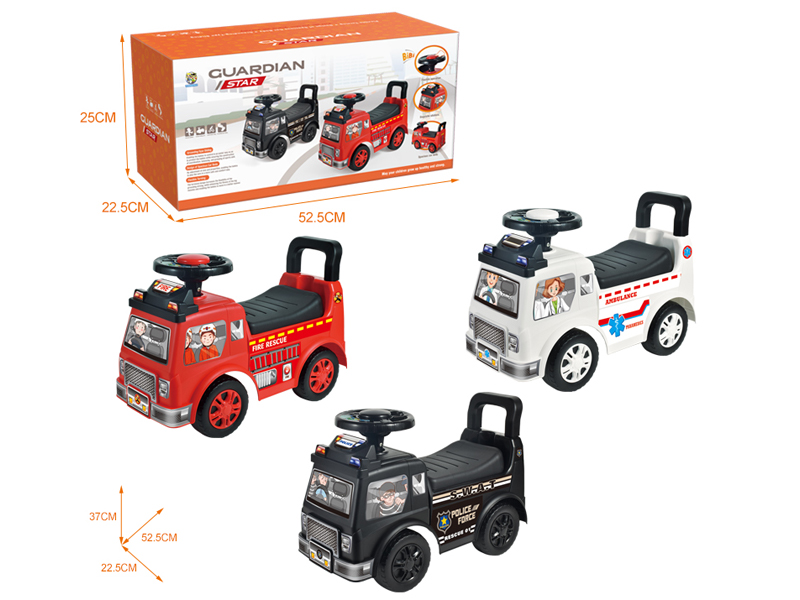 Ride On Car With Bb Whistle Steering Wheel (Ambulance/Special Police Vehicle/Fire Truck)