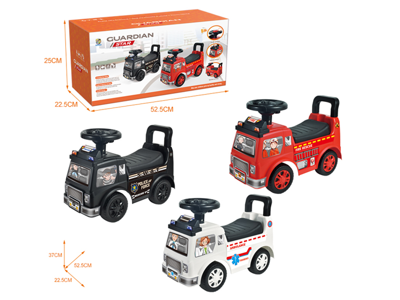 Ride On Car With Music Steering Wheel (Ambulance/Special Police Vehicle/Fire Truck)