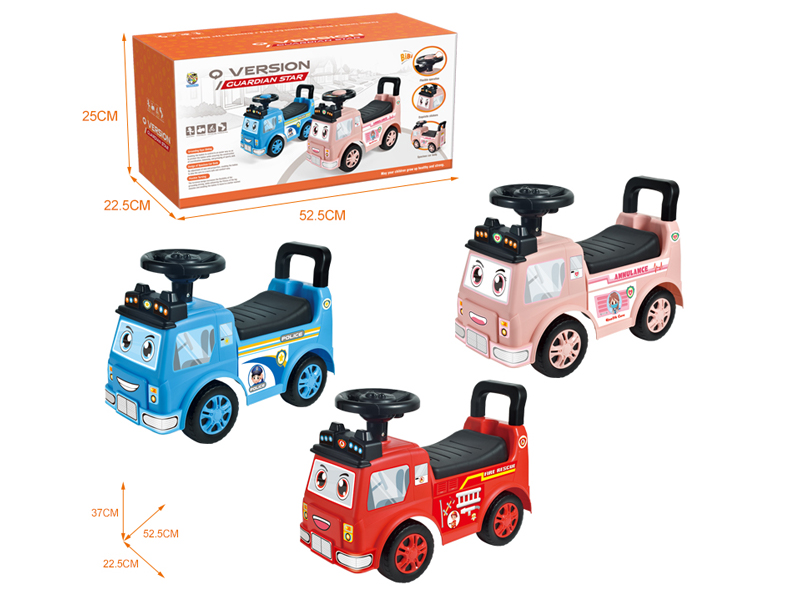 Ride On Car With Music Steering Wheel (Ambulance/Special Police Vehicle/Fire Truck)