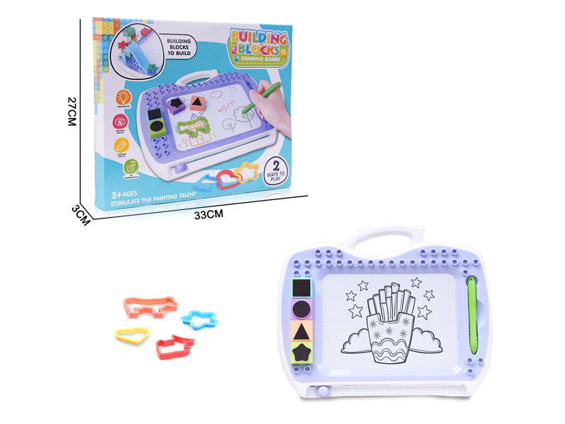 Single Color Building Block Drawing Board Toy