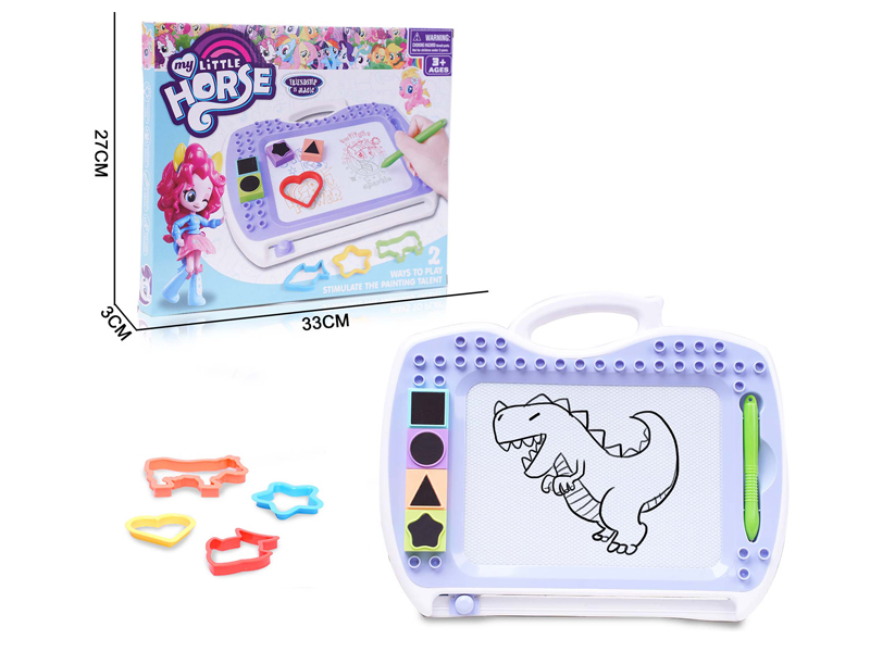 Single Color Little PonyBuilding Block Drawing Board Toy