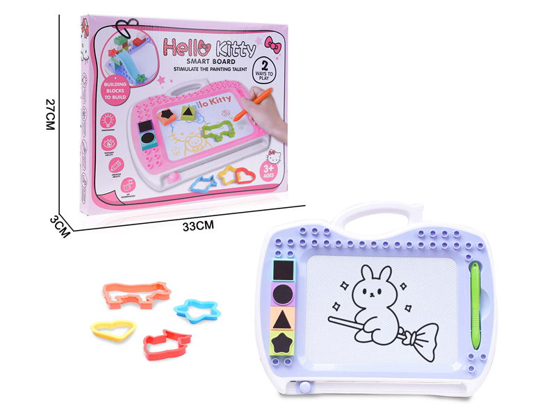 Single Color KT Cat Building Block Drawing Board Toy