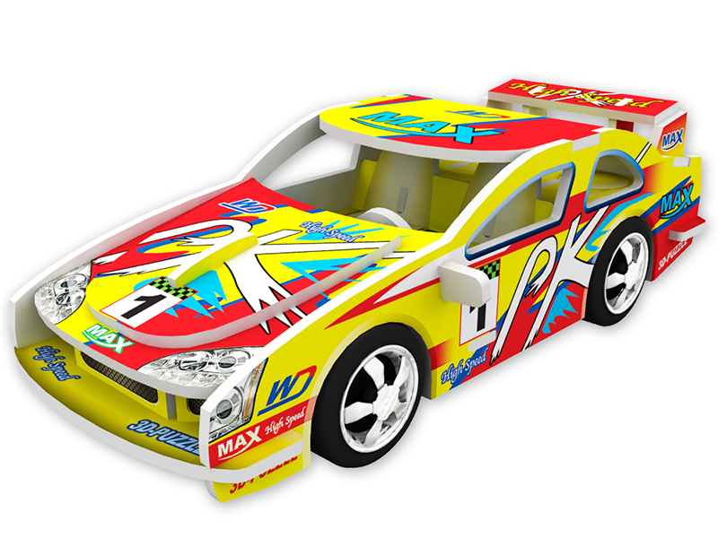 Pull Back Racing Car 3D Puzzle