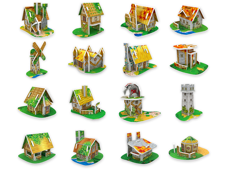 Mini House(16 Styles)3D Puzzle