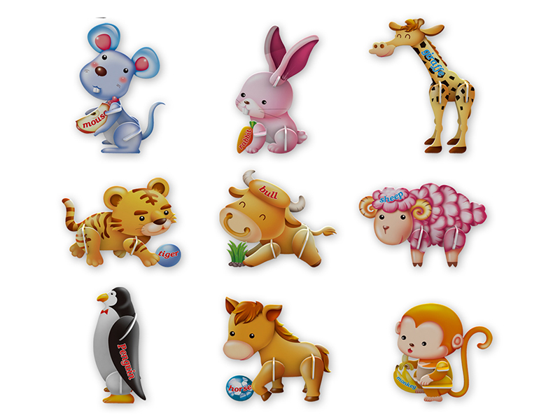 Animals (9 Styles)3D Puzzle