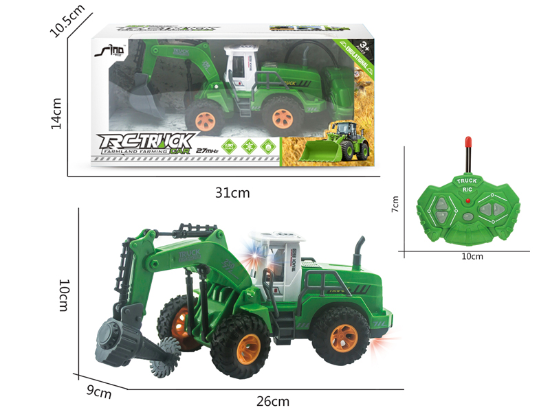1:30 4CH R/C High Arm Cutting Farmer'S Vehicle With Light