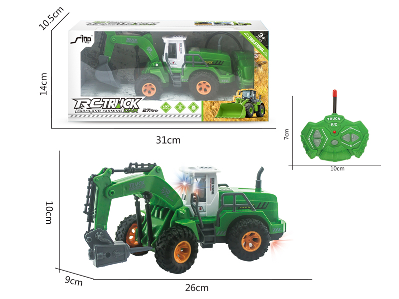 1:30 4CH R/C High Arm Drill Through Farmer'S Vehicle With Light