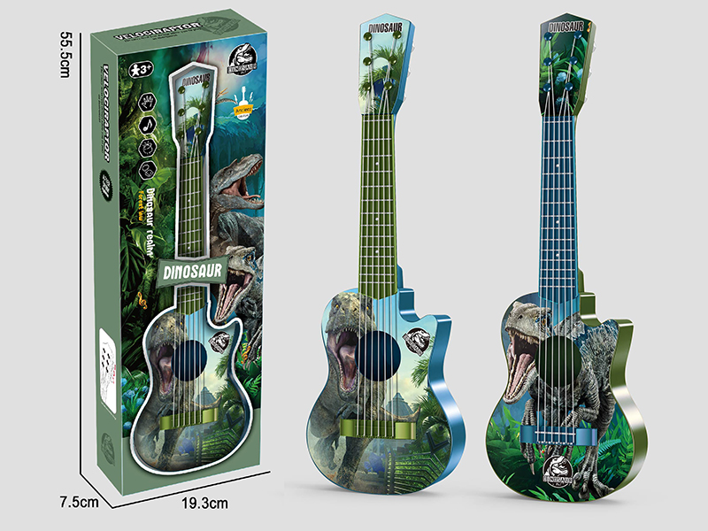 Dinosaur Pattern Guitar