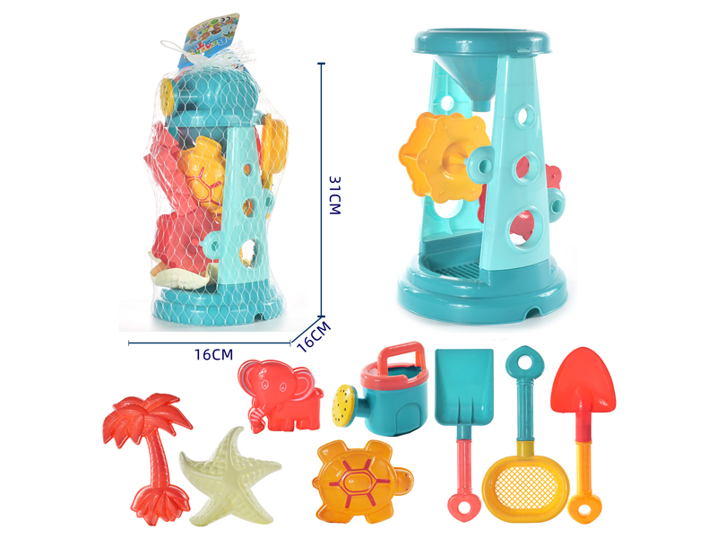 9PCS Beach Hourglass Toy