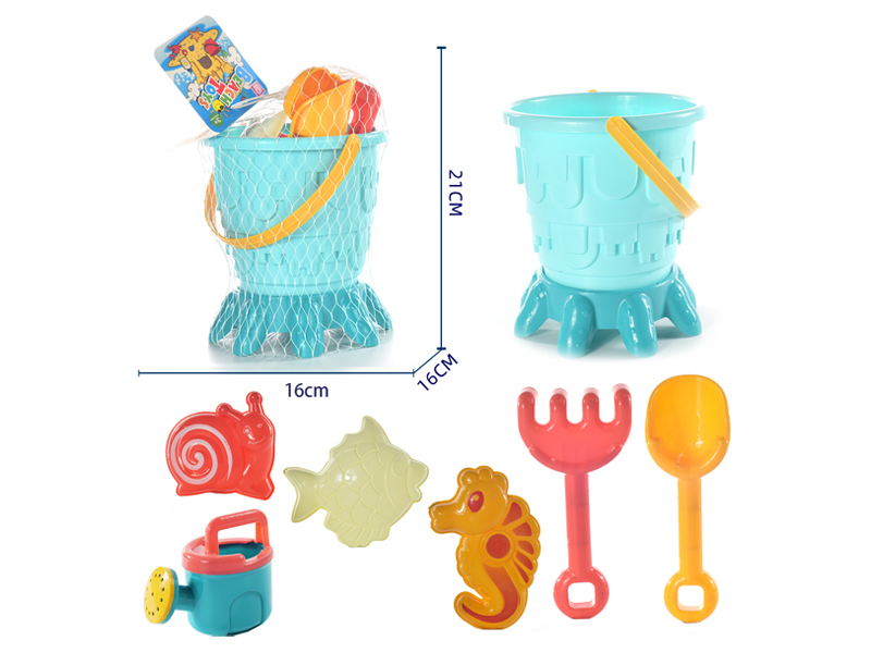8PCS Beach Castle Bucket Toy