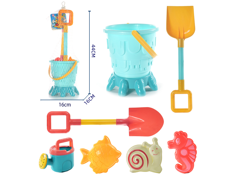 8PCS Beach Castle Bucket Toy