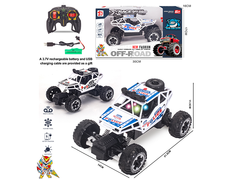 4 Channel Remote Control Alloy Off-Road Police Car