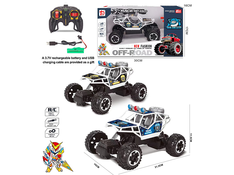 4-Channel Remote Control Off-Road Police Car