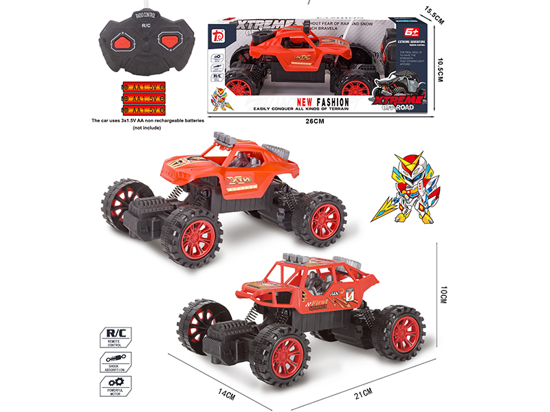 2-Channel Remote Control Climbing Car(Red)