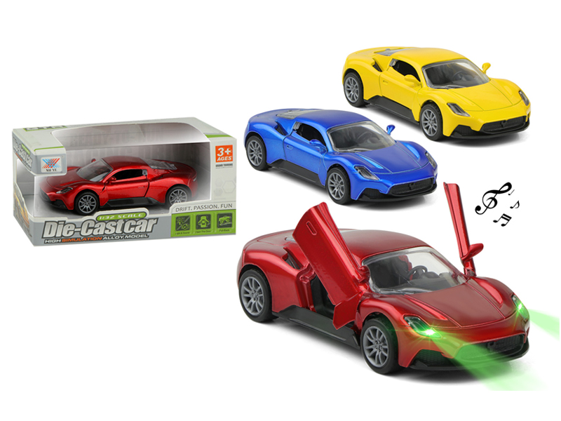 1:32 Pull Back Alloy Maserati Car With Light And Music