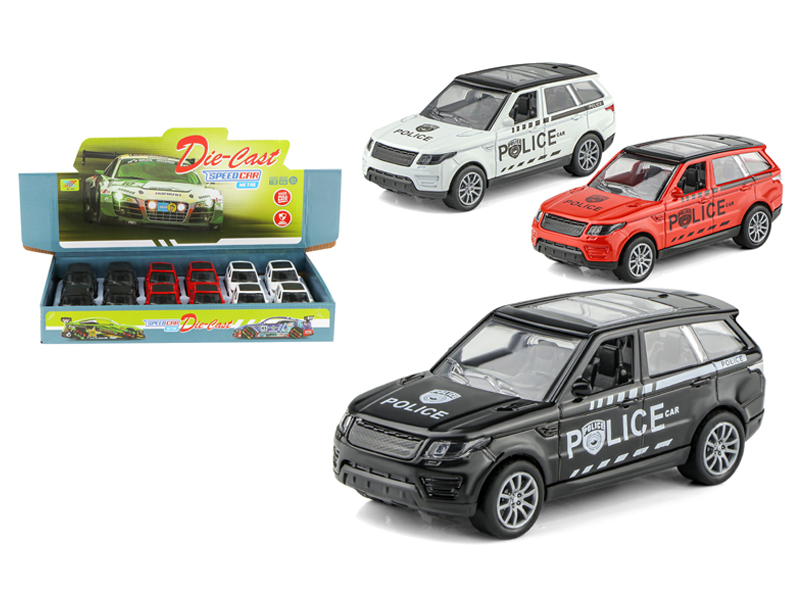 12Pcs 1:36 Pull Back Alloy Land Rover Police Vehicle