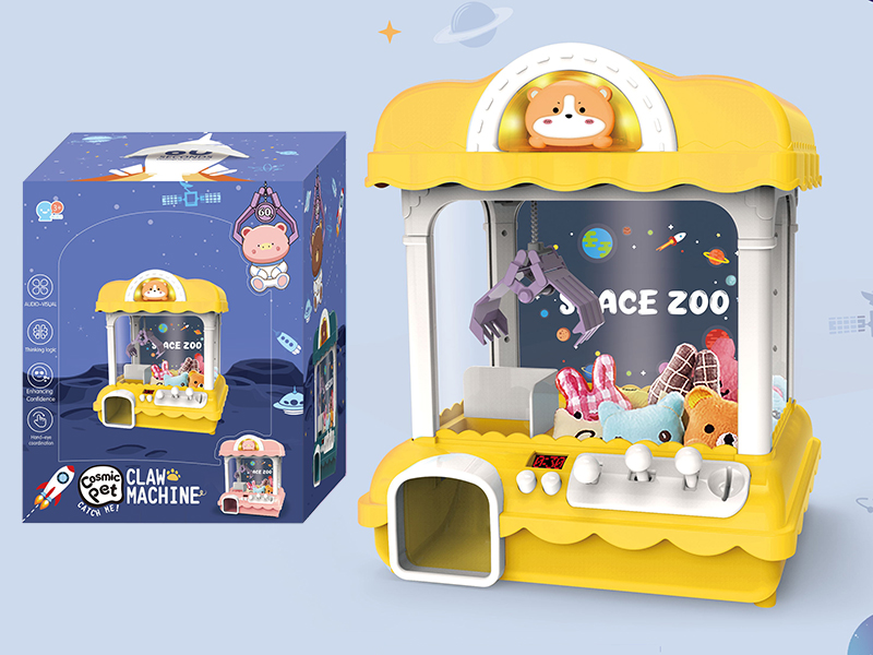 Animal Series Claw Machine With Music And Light(5 Plush Dolls,5 Balls,1 USB Cable, 8 Coins)Puppy