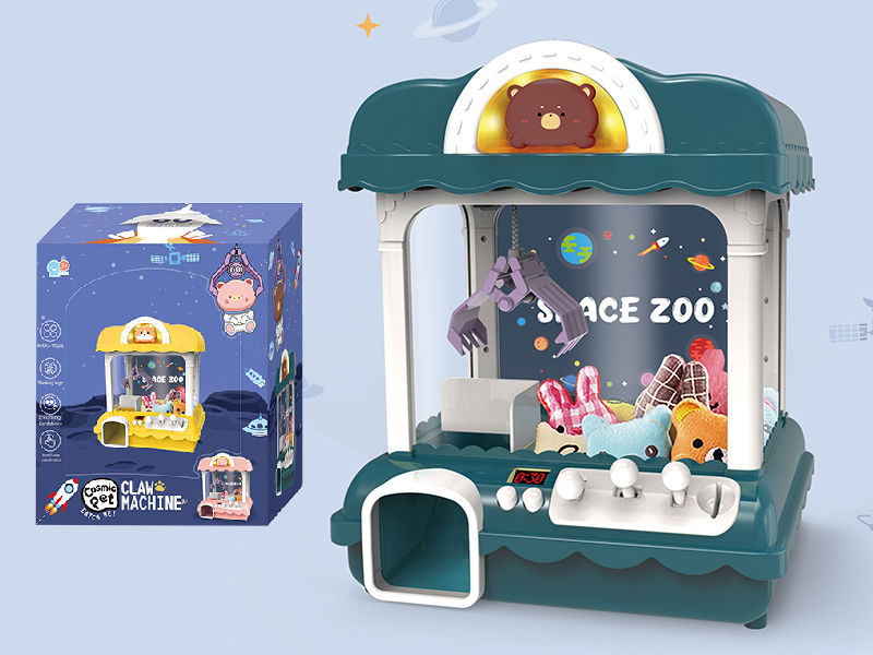 Animal Series Claw Machine With Music And Light(5 Plush Dolls,5 Balls,1 USB Cable, 8 Coins)Bear