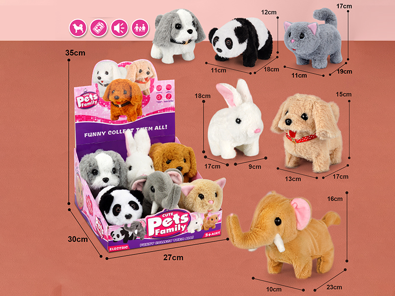 Electric Plush Animals 6pcs
